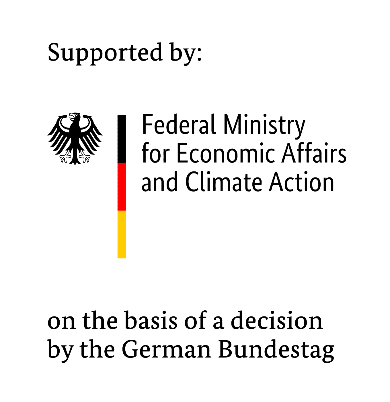 Supported by the Federal Ministry for Economic Affairs and Climate Action
